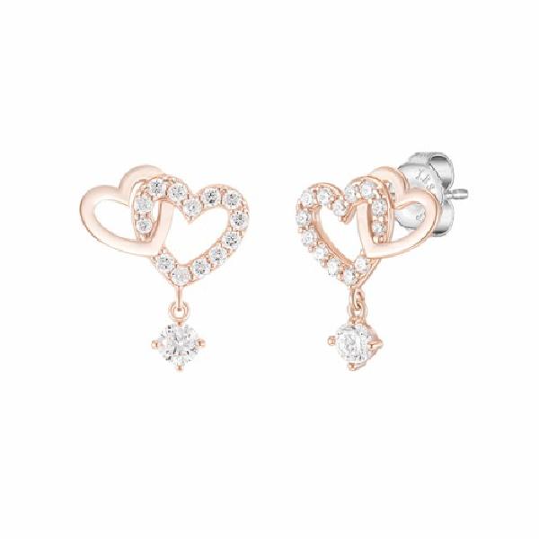 DOUBLE HEART Earrings (JJLJEQ1BS308SR000) product image