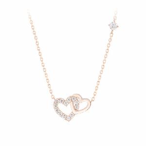 DOUBLE HEART Necklace (JJLJNQ1BS308SR420) product image