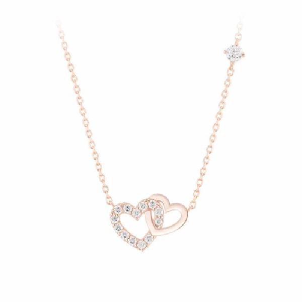 DOUBLE HEART Necklace (JJLJNQ1BS308SR420) product image