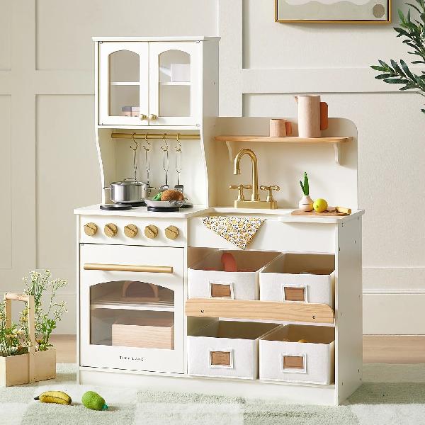 Tiny Land® Wooden Play Kitchen with Storage for Creative Toddlers item image