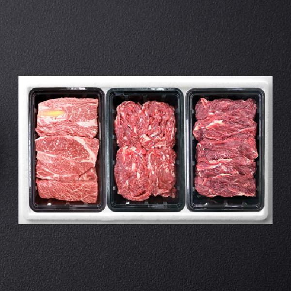 Hanwoo Grade 1 Value Plan No.1 3p(500g) (Sirloin, Short Rib Meat, Oyster Blade) product image