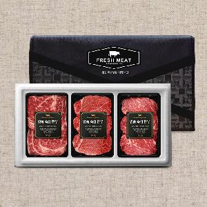 Grade 1+ Aged Hanwoo Ribeye Grilling Set No.4 (Total 900g/300g per pack/Ribeye + Tenderloin + Sirloin) Chilled product image
