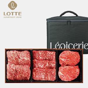 LEPICERIE Hoengseong Korean Beef 1++ Grade Selected Grill Set No.1 (Sirloin 0.4kg + Striploin 0.4kg + Tenderloin 0.4kg) 1.2kg / Chilled product image
