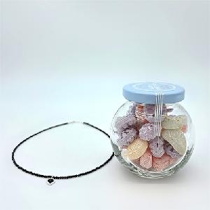 White Day Black Spinel Necklace + Candy product image