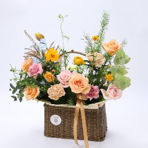 Peach Pang Flower Basket product image