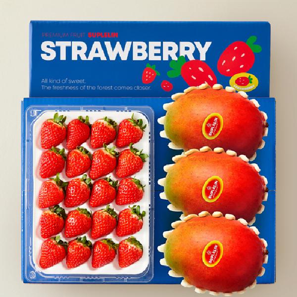プレミアム 国産いちご 400g & アップルマンゴー 3個 ギフトセット 1.6kg item image