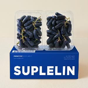 Premium High-Sugar Seedless Grapes, Black Sapphire 1kg (500g*2 packs) product image