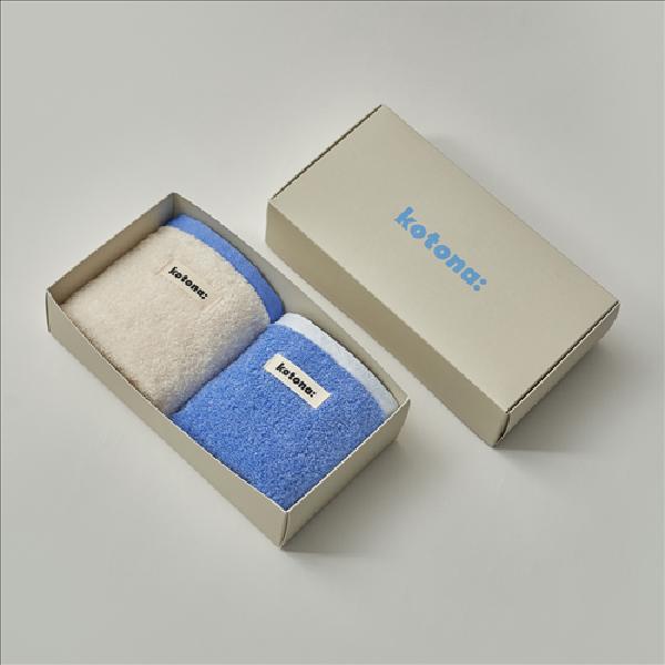 Towel Homebody Hand Towel Ivory + Light Matte Blue Set 40s Towel+Shopping Bag S product image