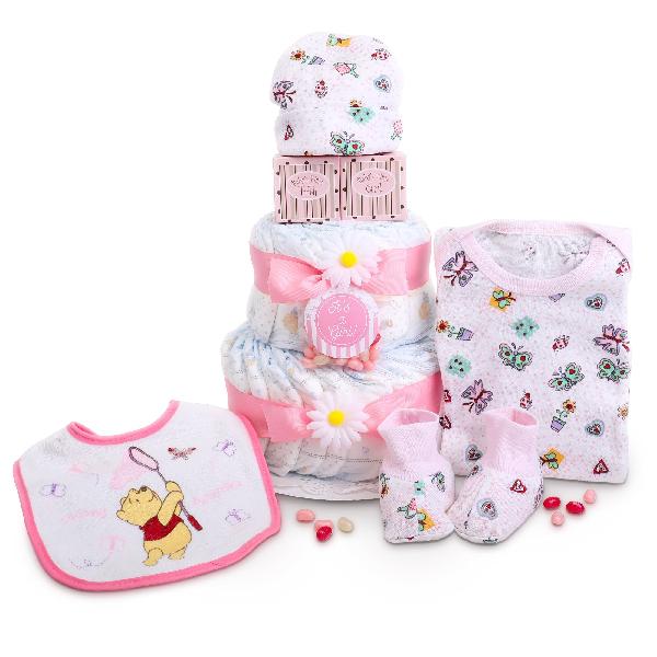 Sweet Baby Girl Diaper Cake Gift product image