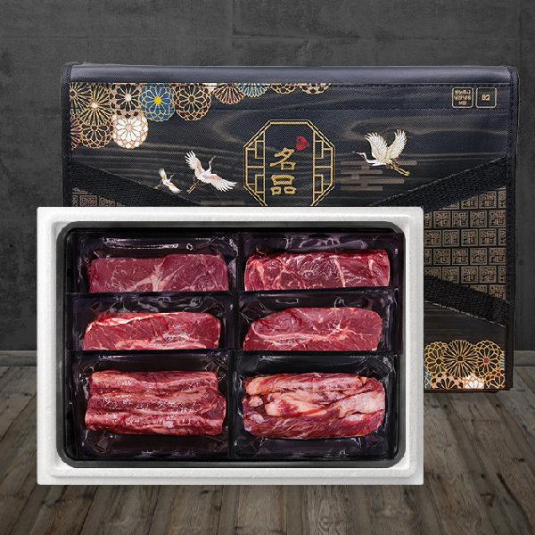U.S. Top Choice Black Angus Grilling Gift Set No. 1 (Total 1.2kg/400g per cut/Boneless Short Rib+Oyster Blade+Chuck Eye Roll) product image