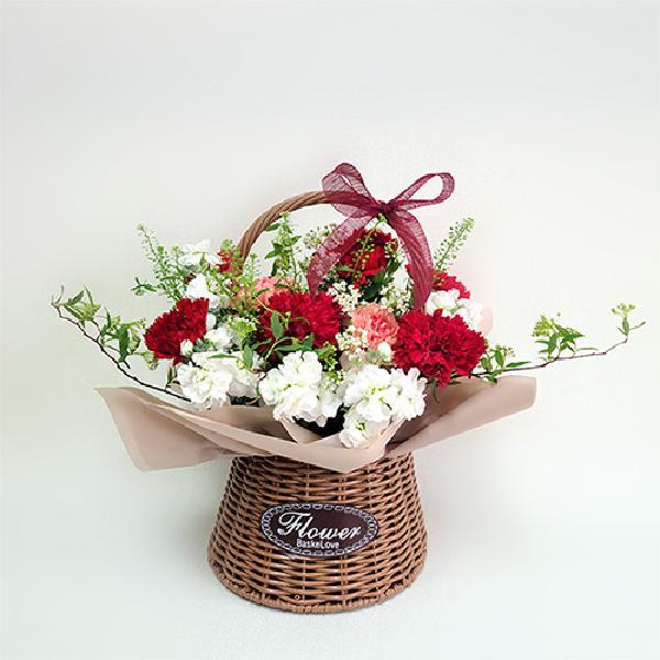 Carnation Flower Basket with Thanks product image
