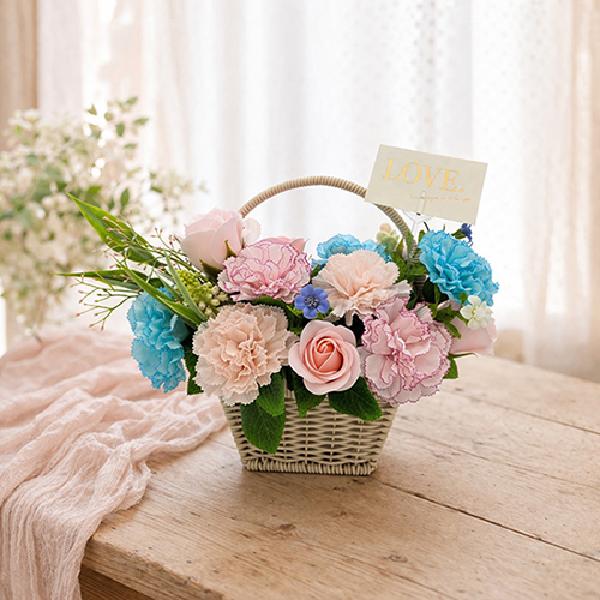 Carnation Flower Basket Filled with Happiness product image