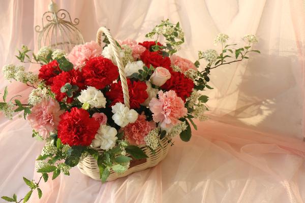 Fresh Carnation Flower Basket Mixed Large product image