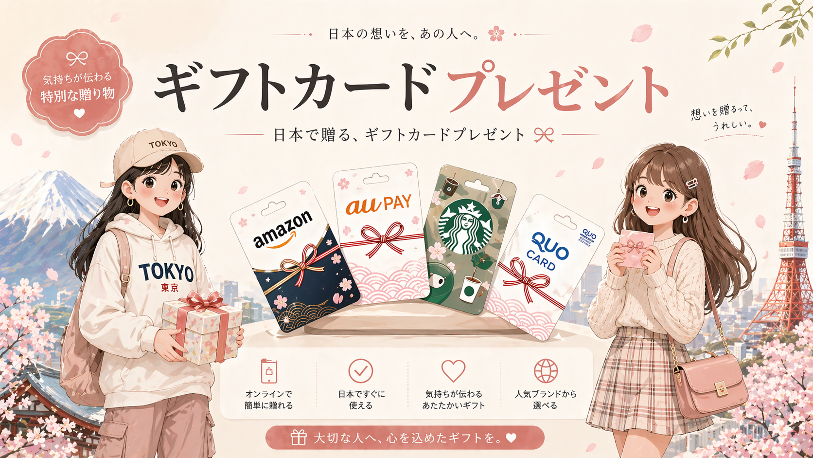 日本への簡単ギフトカード image
