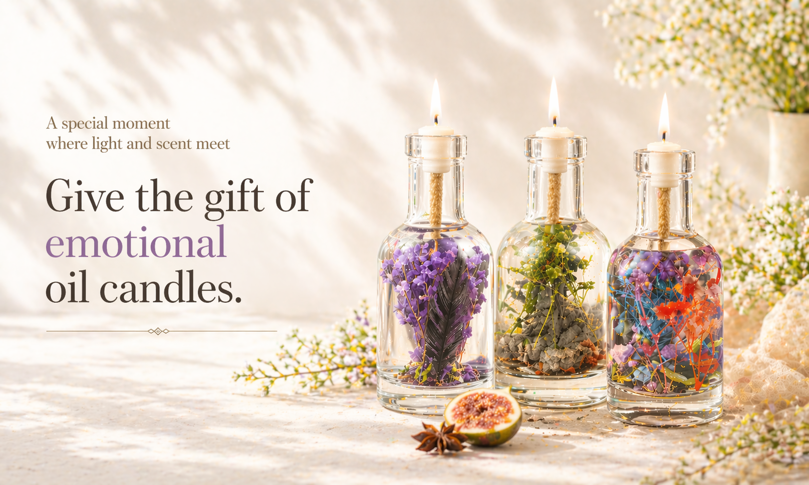 Add a touch of sentiment with an oil candle image