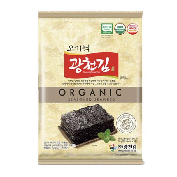 Organic Original Gwangcheon Seaweed (Full-Sheet 24 Packs) product image