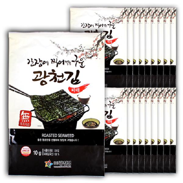 Roasted Gwangcheon Seaweed for Dipping in Soy Sauce 10g(5 Sheets) 18 Packs product image
