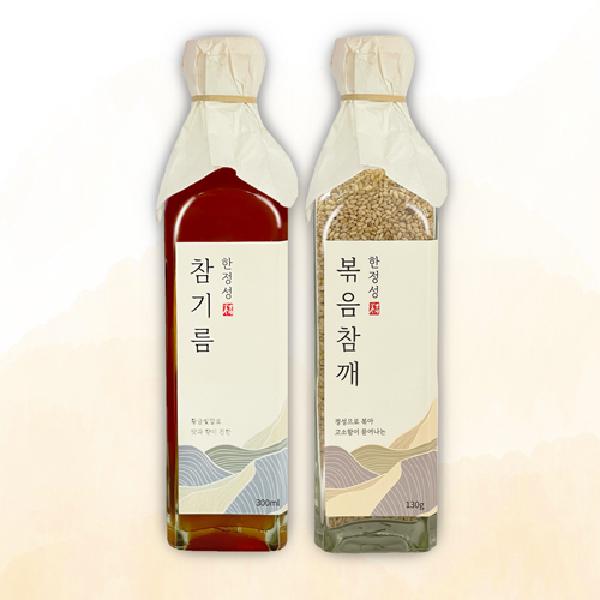 Hanjeongseong Sesame Oil 1 Bottle+Roasted Sesame Seeds 1 Bottle product image