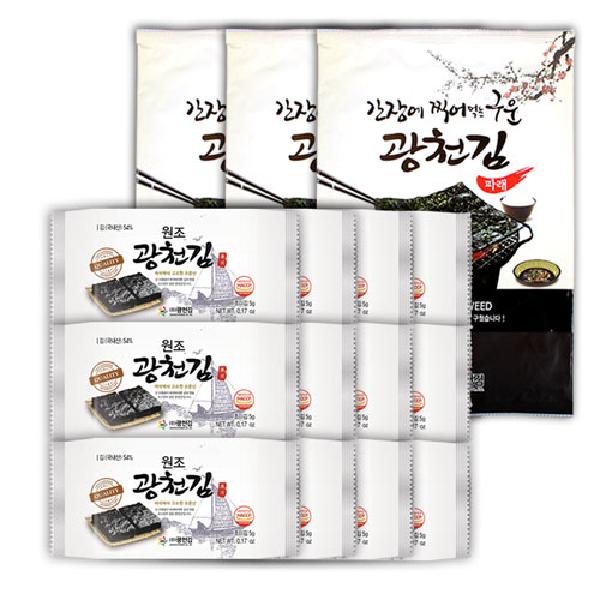 Lunchbox Seaweed 5g 12 Packs+Roasted Unsalted Seaweed 10g 3 Packs product image