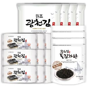 Lunchbox Seaweed 5g 9 Packs+Full-Sheet Seaweed 25g 4 Packs+Seaweed Flakes 3 Packs product image