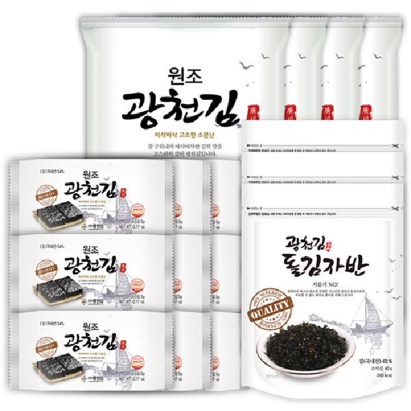 Lunchbox Seaweed 5g 9 Packs+Full-Sheet Seaweed 25g 4 Packs+Seaweed Flakes 3 Packs product image