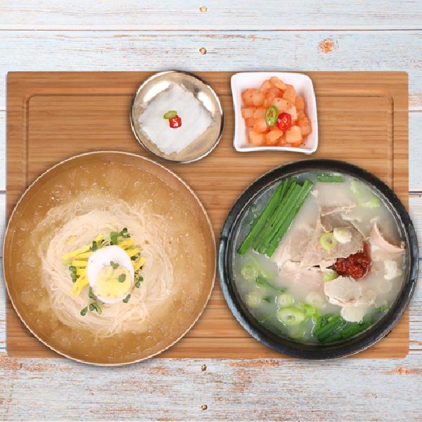 Busan Milmyeon 10 Servings+Cold Noodle Broth 5 Packs+Bibim Sauce 500g+Pork Gukbap 600g 2 Packs product image