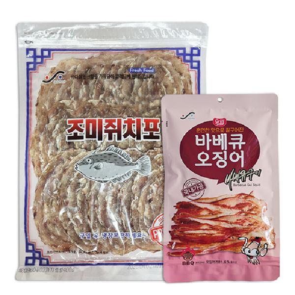 Seasoned Filefish Jerky 400g+BBQ Squid 50g product image