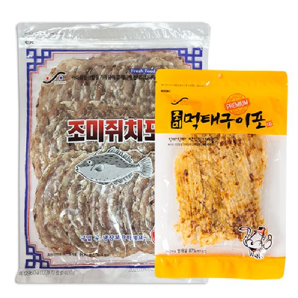 Seasoned Filefish Jerky 400g+Seasoned Grilled Dried Pollack 100g product image
