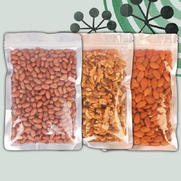 Roasted Peanuts 300g+Walnuts 250g+Roasted Almonds 300g(Zipper Bag) product image
