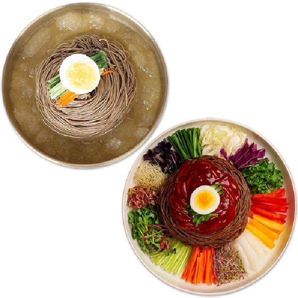 Fresh Noodles/Fresh Delivery Buckwheat Naengmyeon 5 Servings+Bibim Buckwheat Noodles 5 Servings(Buckwheat Noodles 2kg+Cold Noodle Broth 5 Packs+Bibim Sauce 5 Packs) product image