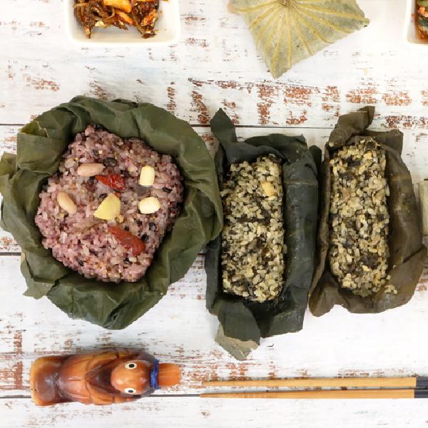 Glutinous Lotus Leaf Rice 150gx5 pcs+Lotus Leaf Seaweed Rice 80gx5 pcs(Total 10 pcs) product image
