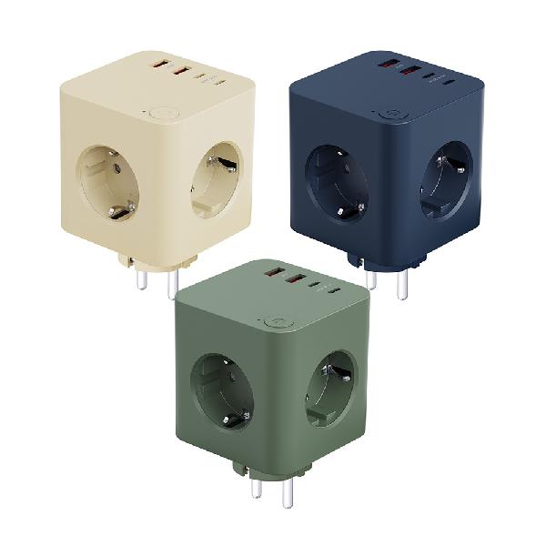 MT05 Plug-In Switch Cube Power Strip 4000W High Capacity (3 Outlets/Type-C/USB) product image