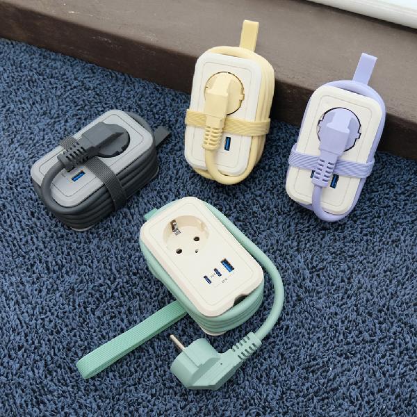MT11 Corded 1.5M Portable Mini Power Strip 4000W High Capacity (1 Outlet/Type-C Port/USB Port) product image