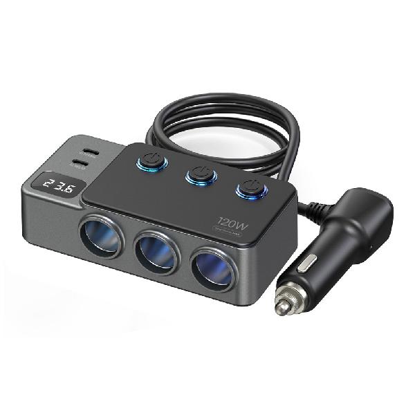 MX490 120W Switch Fast-Charging 8-in-1 Multi Car Charger product image