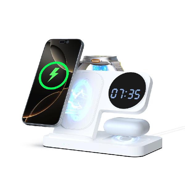 WCP-330 Dual-Coil All-in-One Fast Wireless Charging Stand (For Apple/Galaxy Watch) product image