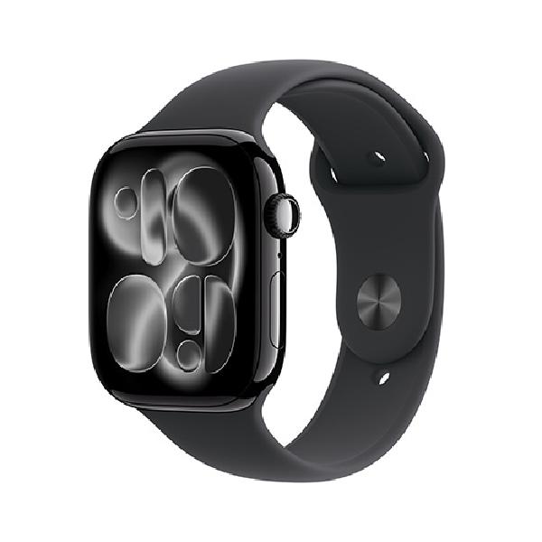 Apple Watch 11 GPS 46mm Aluminum Case with Sport Band M/L Jet Black product image