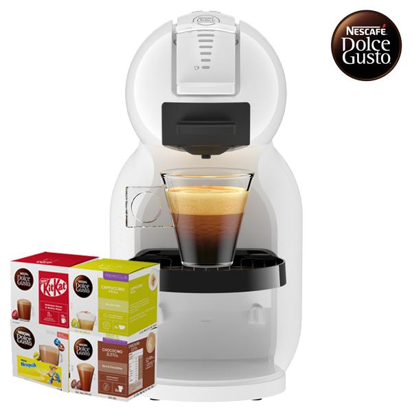 Coffee Machine Mini Me 2 Pure White + 16ct Coffee Capsules 1 Box (Choose 1 of 4 Types: Cappuccino, KitKat, Nesquik, Chococino) product image