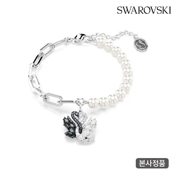 Swan Crystal Pearl Black Rhodium Bracelet M 5705720 item image
