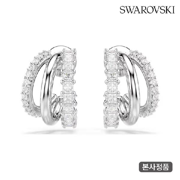Hyperbola Rhodium Mini Hoop Earrings 5737110 product image