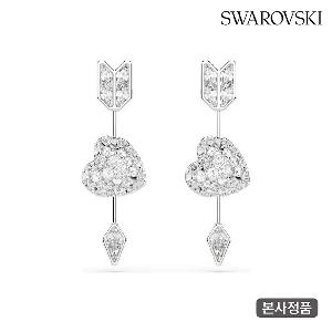 Idyllia Heart with Arrow Rhodium Drop Earrings 5749602 product image