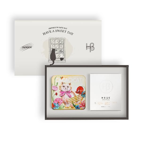 Kakao Cat x Hebe Coffee Chocolate & Coffee Drip Bag Gift Set Flower (Shopping Bag Included) item image