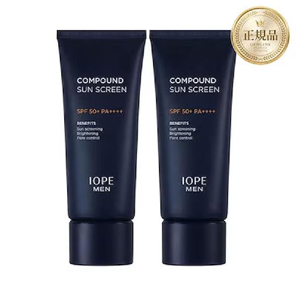 IOPE Men's Compound Sunscreen, 50ml, 2pcs SPF50+ PA++++ product image