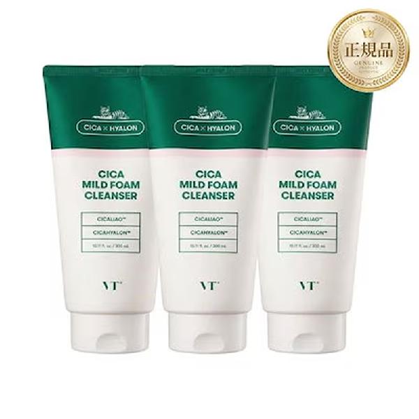VT-cosmetics CICA Mild Foam Cleanser, 300ml, 3pcs product image