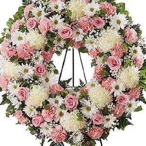 Pink & White Wreath Stand product image