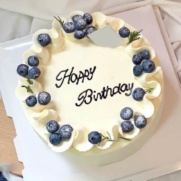 Blueberry Bliss: Round Birthday Cake product image