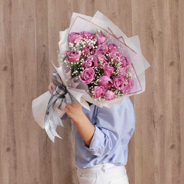 Premium Purple Roses Bouquet - Dreamy Maison product image