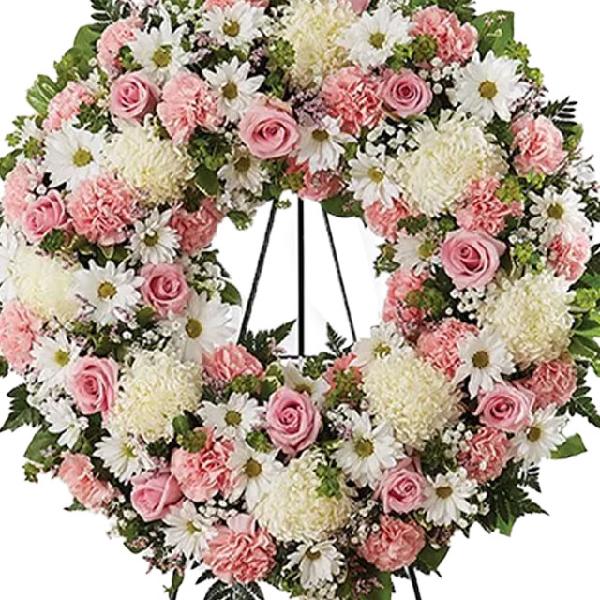Pink & White Wreath Stand product image
