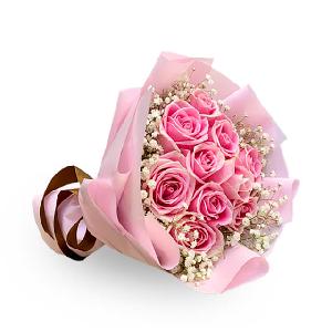 10 Pink Roses Bouquet - Spring Love product image