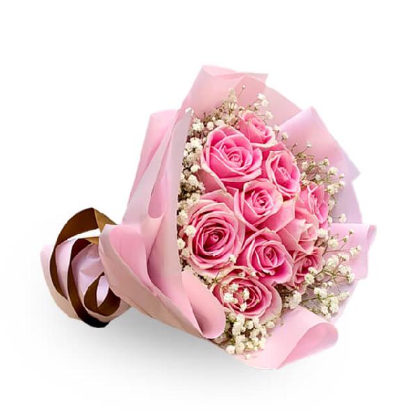 10 Pink Roses Bouquet - Spring Love product image