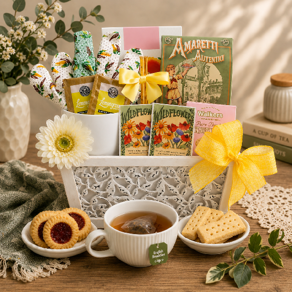 Planted With Love Cookies & Tea Gift Basket product image